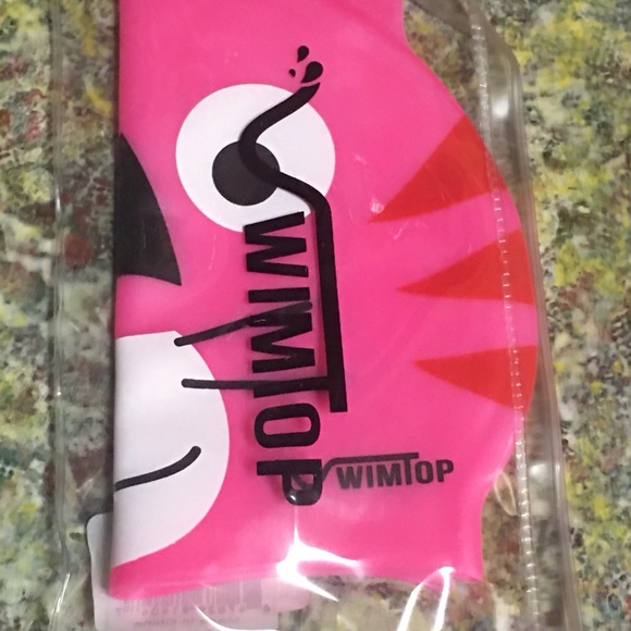 NRFO Cute Animal Silicone Swim Cap Girls Pink - Picture 4 of 8